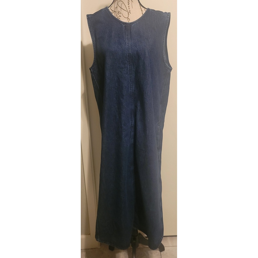 COS Dark Blue Denim Midi Dress